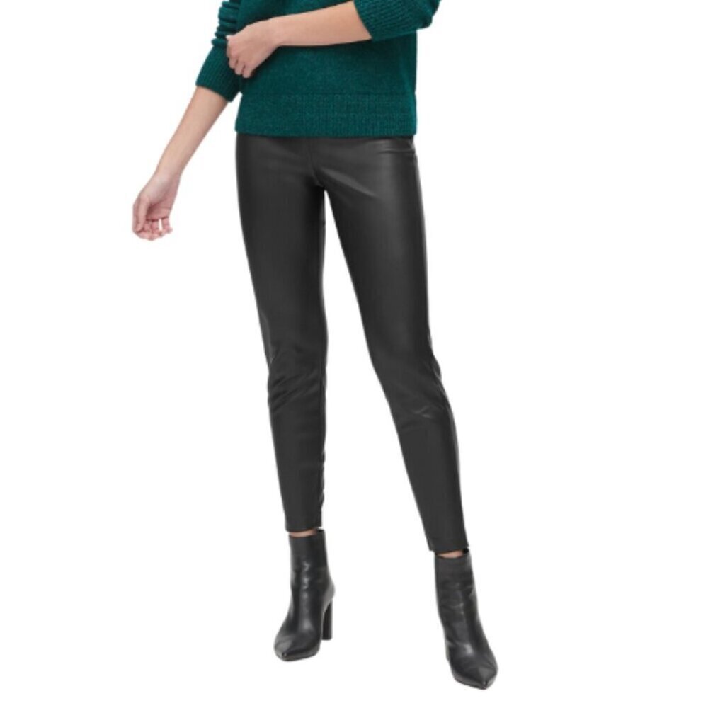 Banana Republic Womens 12 Short NWT Devon High Rise Vegan Leather Pant